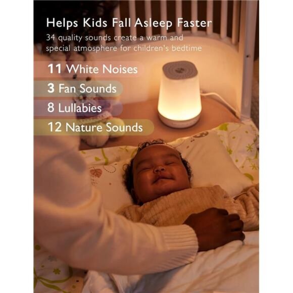 Baby Sound Machine, Momcozy White Noise Machine for Baby Sleeping with Night - Picture 5 of 7